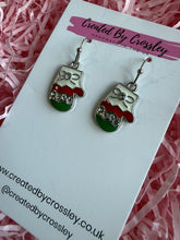 Load image into Gallery viewer, Christmas Mittens Charm Earrings
