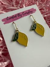 Load image into Gallery viewer, Lemon Charm Earrings
