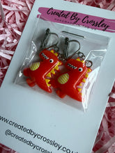 Load image into Gallery viewer, Dinosaur Clip On Earrings
