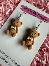 Load image into Gallery viewer, Teddy Bear Charm Earrings
