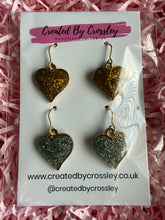 Load image into Gallery viewer, Glitter Hearts Earring Duo
