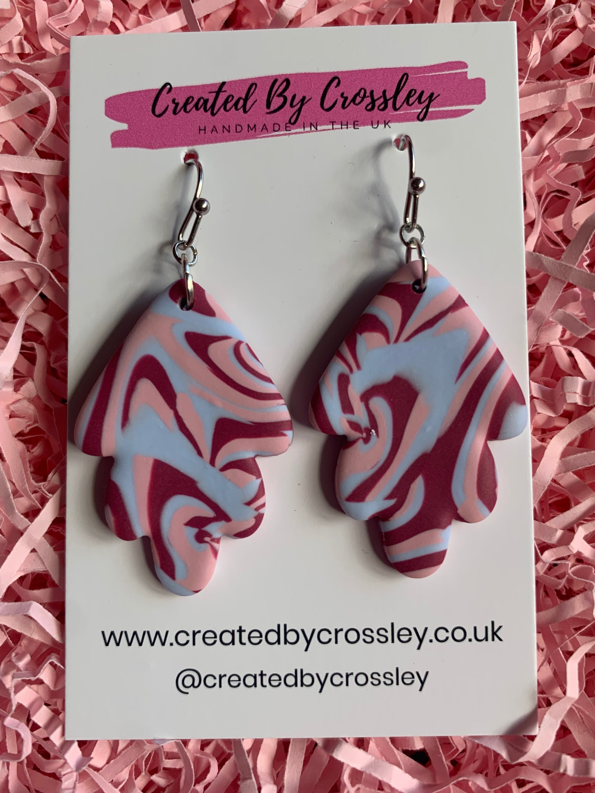 Multicolour Swirl Clay Earrings