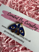 Load image into Gallery viewer, Blue Moth Pin Badge
