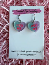 Load image into Gallery viewer, Glitter Heart Charm Earrings

