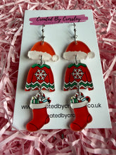 Load image into Gallery viewer, Festive Trio Charm Earrings
