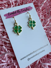 Load image into Gallery viewer, Four Leaf Clover Charm Earrings
