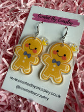 Load image into Gallery viewer, Gingerbread Man Charm Earrings
