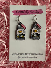 Load image into Gallery viewer, Cat Jar Charm Earrings
