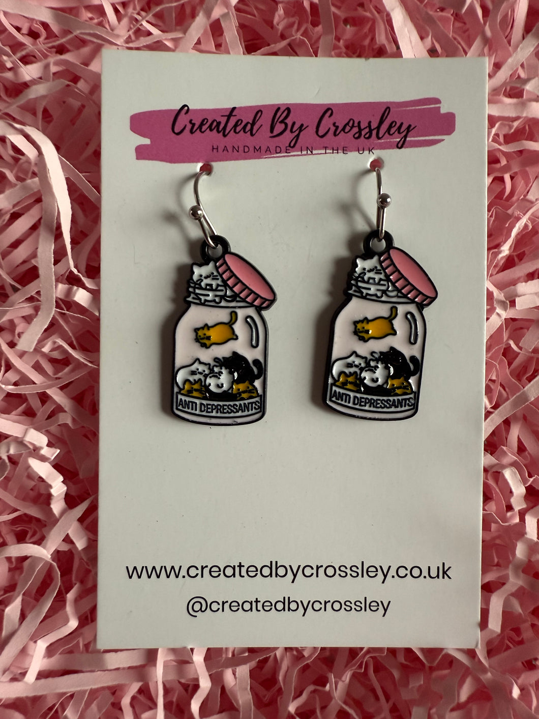 Cat Jar Charm Earrings