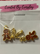 Load image into Gallery viewer, Gem Gingerbread Clip On Earrings
