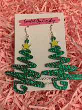 Load image into Gallery viewer, Large Christmas Tree Charm Earrings
