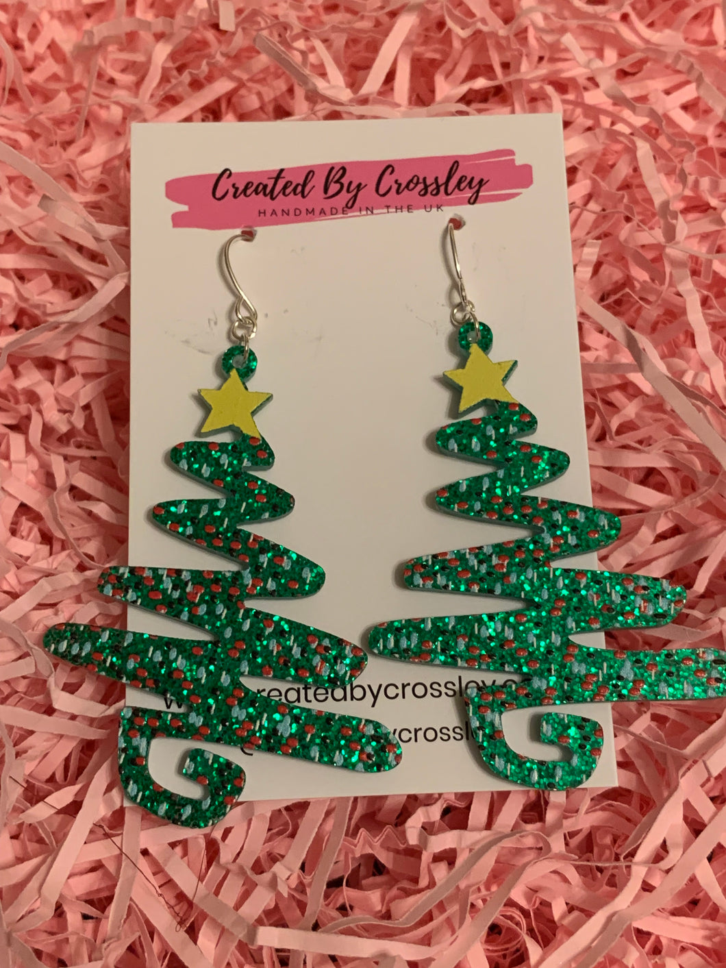 Large Christmas Tree Charm Earrings