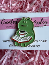Load image into Gallery viewer, Reading Frog Pin Badge
