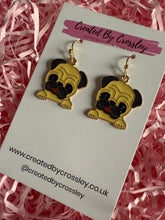 Load image into Gallery viewer, Pug Dog Charm Earrings
