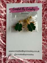 Load image into Gallery viewer, Four Leaf Clover Clip On Earrings
