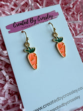 Load image into Gallery viewer, Carrot Charm Earrings
