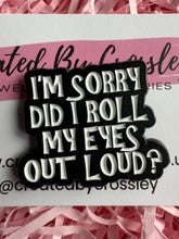 Load image into Gallery viewer, Eye rolling pin badge

