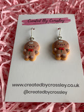Load image into Gallery viewer, Cute Gingerbread Man Charm Earrings
