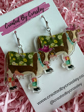 Load image into Gallery viewer, Cowboy Cow Charm Earrings
