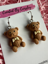 Load image into Gallery viewer, Teddy Bear Charm Earrings
