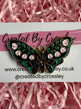 Load image into Gallery viewer, Rose Moth Butterfly Pin Badge
