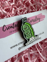 Load image into Gallery viewer, “We come in peas” Peapod Pin Badge
