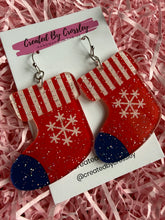 Load image into Gallery viewer, Large Christmas Stocking Charm Earrings
