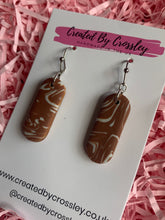 Load image into Gallery viewer, Brown Grey Clay Earrings
