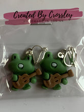 Load image into Gallery viewer, Guitar Frog Clip On Earrings
