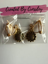 Load image into Gallery viewer, Mini Sunflower Clip On Earrings

