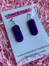 Load image into Gallery viewer, Purple Clay Earrings

