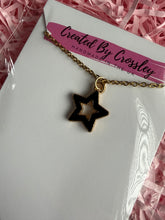 Load image into Gallery viewer, Black Outline Star Charm Necklace
