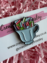 Load image into Gallery viewer, Teacup of Books Pin Badge
