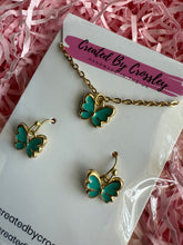 Load image into Gallery viewer, Mini Blue Butterfly Jewellery Set
