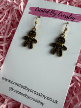 Load image into Gallery viewer, Gingerbread Man Charm Earrings
