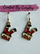 Load image into Gallery viewer, Santa Claus Chimney Charm Earrings
