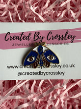 Load image into Gallery viewer, Blue Moth Pin Badge

