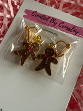 Load image into Gallery viewer, Gingerbread Man Clip On Earrings
