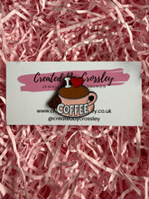 Load image into Gallery viewer, I Love Coffee Pin Badge

