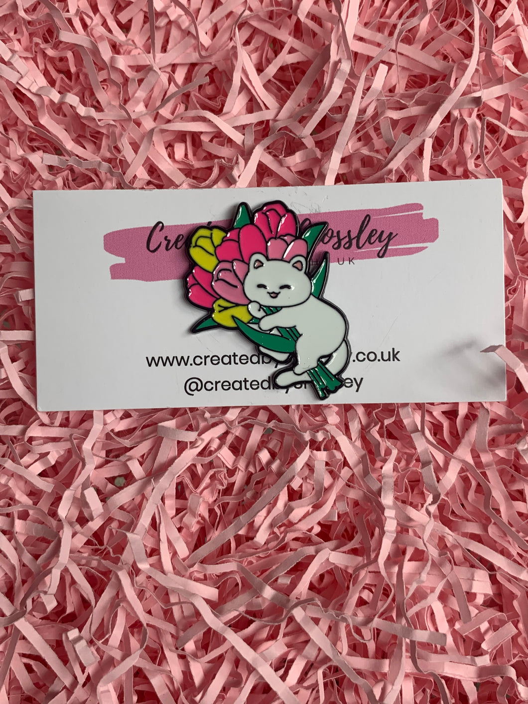 Flower Cat Pin Badge