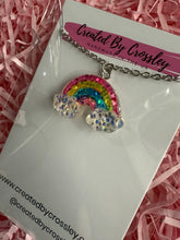 Load image into Gallery viewer, Glitter Rainbow Charm Necklace
