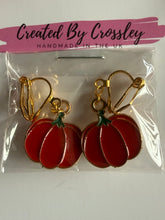 Load image into Gallery viewer, Pumpkin Clip On Earrings
