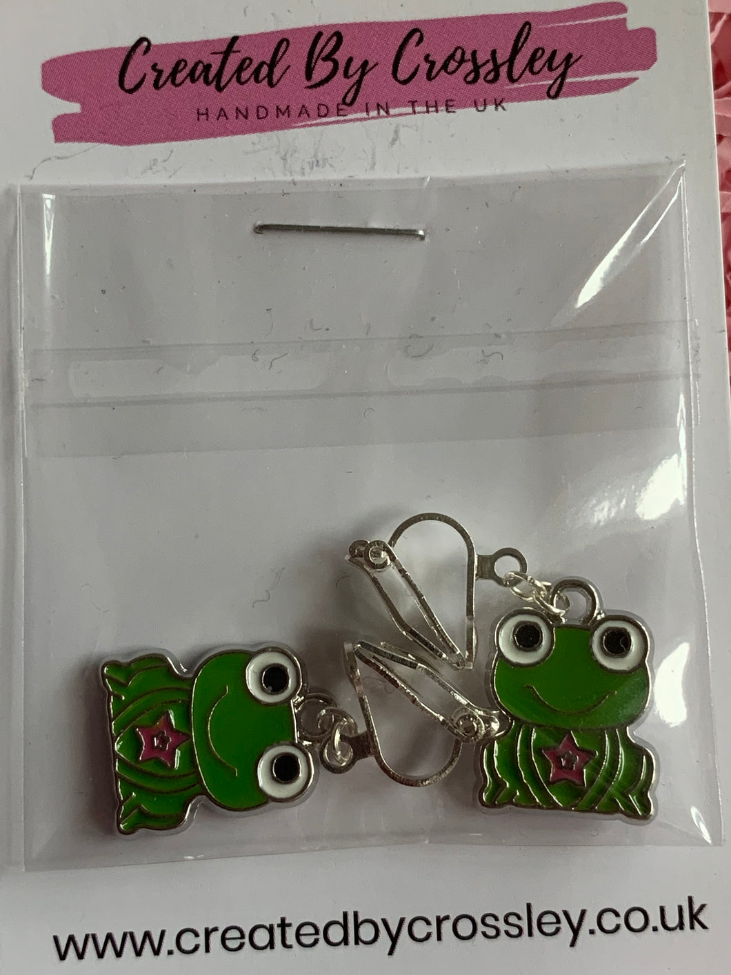 Frog Clip On Earrings