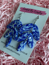 Load image into Gallery viewer, Blue Statement Clay Earrings
