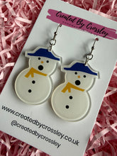 Load image into Gallery viewer, Snowman Charm Earrings
