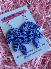Load image into Gallery viewer, Blue Statement Clay Earrings
