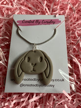 Load image into Gallery viewer, Rabbit Clay Earrings and Necklace
