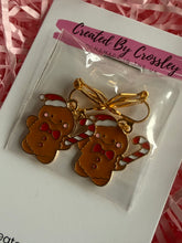 Load image into Gallery viewer, Gingerbread Man Clip On Earrings
