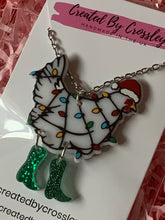 Load image into Gallery viewer, Christmas Chicken Charm Necklace
