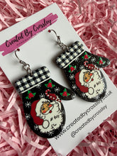 Load image into Gallery viewer, Santa Claus Mitten Charm Earrings
